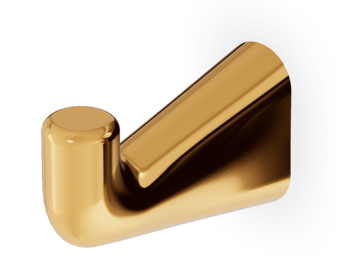 На изображении товар Крючок Zucchetti Medameda, для полотенец/одежды, цвет золото от официального представителя в Москве