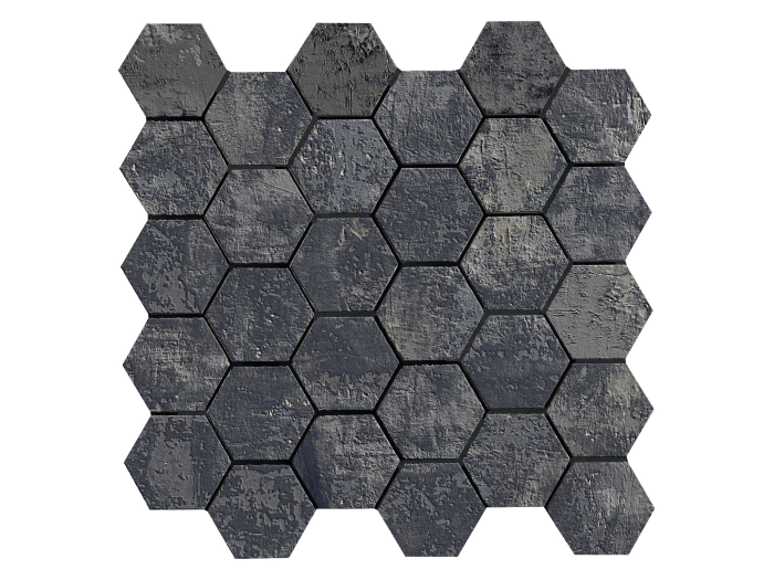 На изображении товар La Fabbrica Ava Керамогранит Artile 28X29 Esagona Black Gold Nat/Ret от официального представителя в Москве