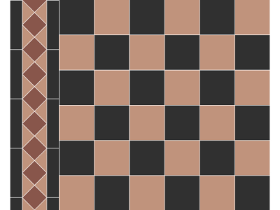 На изображении товар Micro. Керамогранит Victorian Lincoln 10X10 on mesh straight 40,2X40,2 от официального представителя в Москве