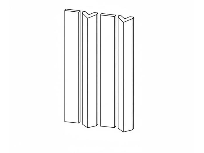 На изображении товар Etruria Керамическая плитка TOWER 3.8X30 Prisma + Piano Aluminium Matt Montato Su Rete 16X30 от официального представителя в Москве