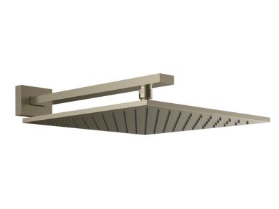На изображении товар Верхний душ Gessi Rettangolo, настенный, 300x300 мм, цвет Finox Brushed Nickel от официального представителя в Москве