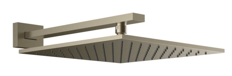 Верхний душ Gessi Rettangolo, настенный, 300x300 мм, цвет Finox Brushed Nickel