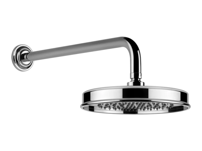 На изображении товар Верхний душ Gessi Venti20, Ø200 мм для настенного крепления, поворотный с шарниром, цвет Chrome от официального представителя в Москве