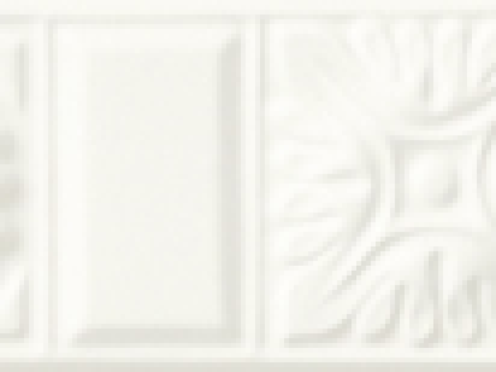 На изображении товар CERAMICHE GRAZIA Бордюр ELECTA CAMMEO 6,5X20 BIANCO CRAQUELE' от официального представителя в Москве
