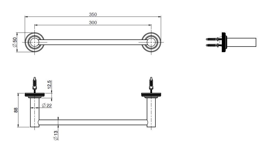 Полотенцедержатель Carlo Frattini Park Lane, 300 мм, цвет брашированная бронза - изображение 3