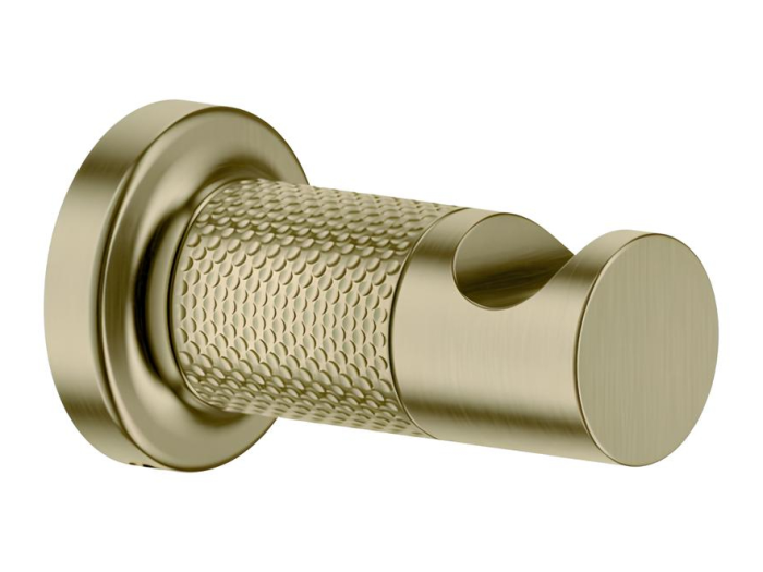 На изображении товар Крючок Gessi Inciso ⌀26х69 мм, настенный, цвет Brass Brushed PVD от официального представителя в Москве