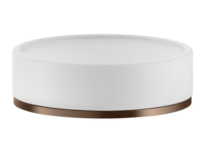 Мыльница Gessi, настольная, цвет White/Copper Brushed PVD