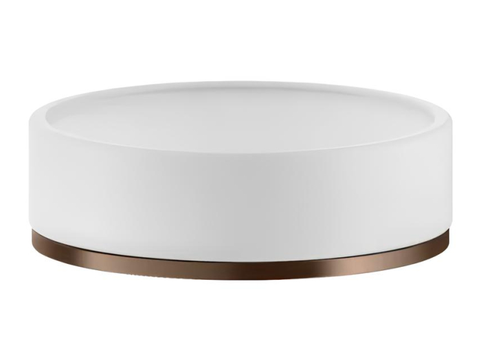 На изображении товар Мыльница Gessi, настольная, цвет White/Copper Brushed PVD от официального представителя в Москве