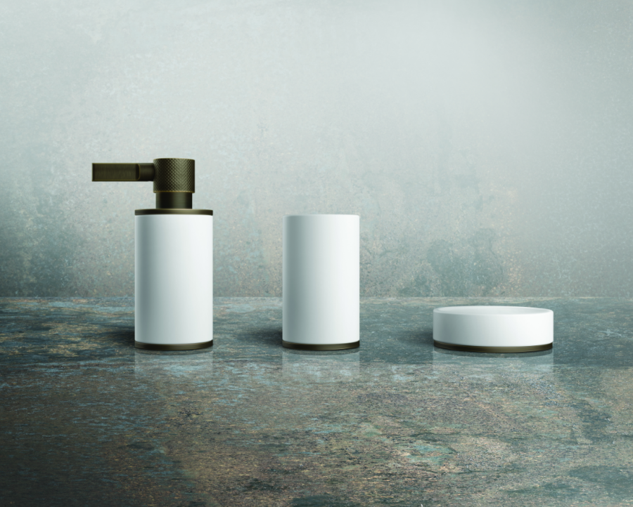 Мыльница Gessi, настольная, цвет White/Copper Brushed PVD - изображение 1