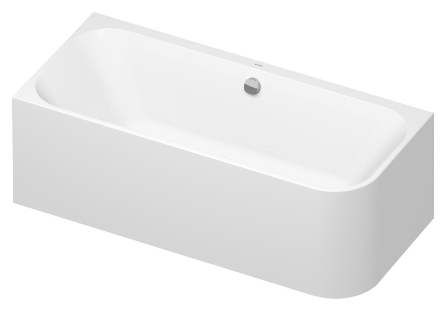 Ванна Duravit Happy D.2, 1800x800 мм, в левый угол, c двумя наклонами для спины, с интегрированной акриловой панелью и ножками, цвет белый - изображение 1