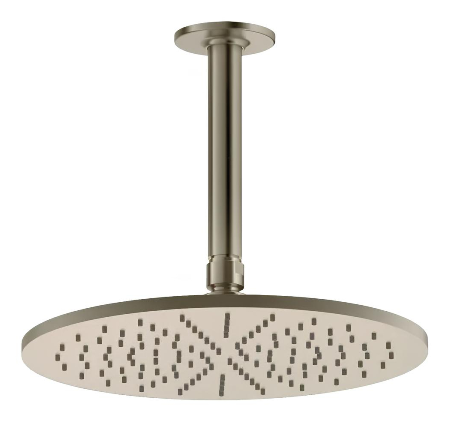 Верхний душ Gessi Inciso, Ø300 мм, шарнирный, с потолочным держателем, цвет Finox Brushed Nickel