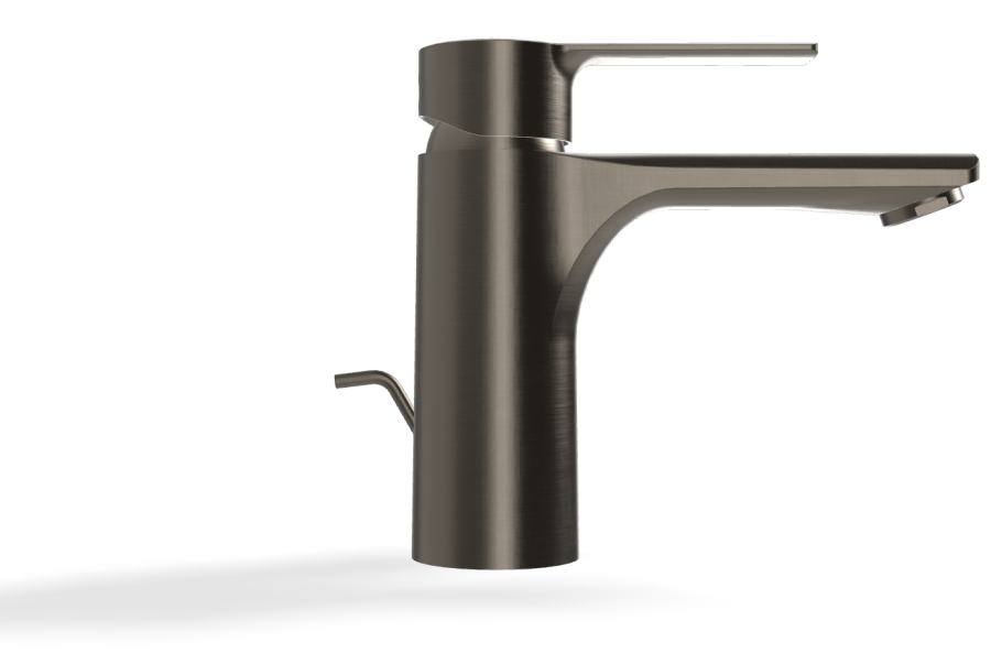 Смеситель для раковины Carlo Frattini Mast, однорычажный, с 2 гибкими шлангами, без донного клапана, Н-146 мм, цвет брашированный чёрный хром - изображение 2