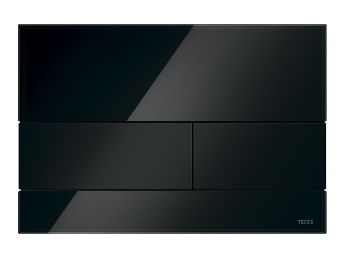 На изображении товар Панель смыва TECEsquare для унитаза, стекло, цвет черный от официального представителя в Москве