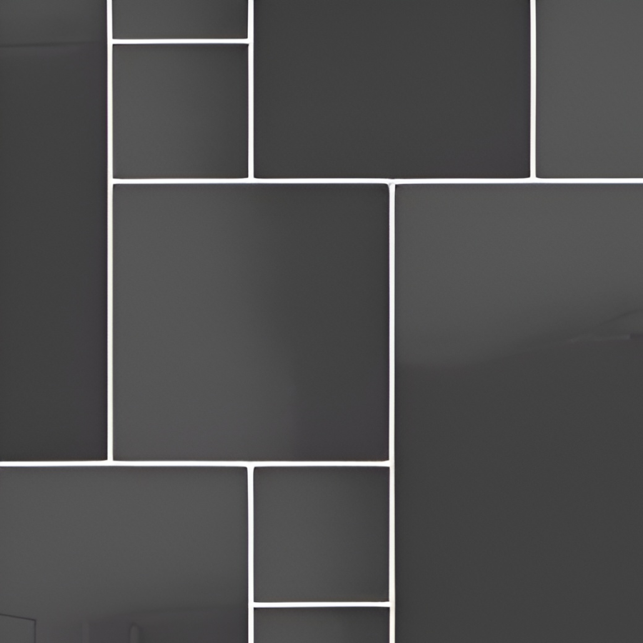 Micro. Керамогранит Microtiles X4 Offset Glaze Black 35,1x30,1