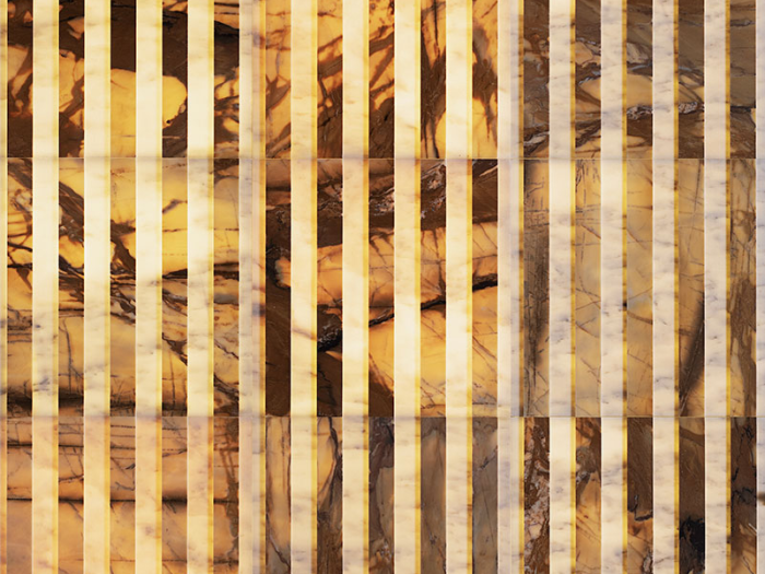 На изображении товар Lithos design Камень с подсветкой Backlit Wall Pietre Chiaroscure Stripes 60x60x5,4 от официального представителя в Москве