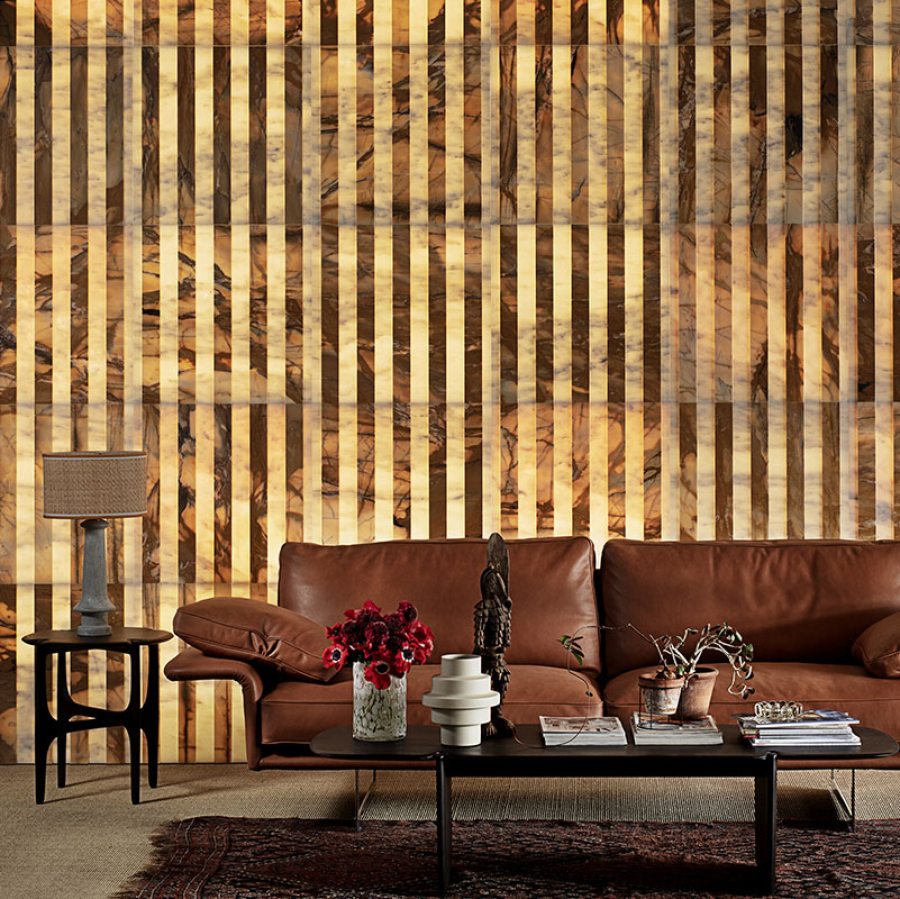 Lithos design Камень с подсветкой Backlit Wall Pietre Chiaroscure Stripes 60x60x5,4 - изображение 2