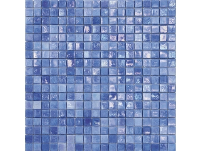 На изображении товар Sicis Стеклянная мозаика Iridium Periwinkle chips size 10х10 mm sheet size 295x295 mm от официального представителя в Москве