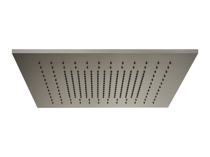 На изображении товар Накладная панель верхнего душа Afilo Gessi, с функцией дождя, 500х500 мм, цвет Steel Brushed от официального представителя в Москве