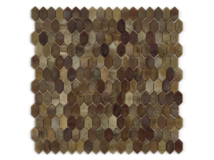 На изображении товар Sicis Стеклянная мозаика Crystal Septaria chips size 31x15 mm sheet size 304x300 mm от официального представителя в Москве
