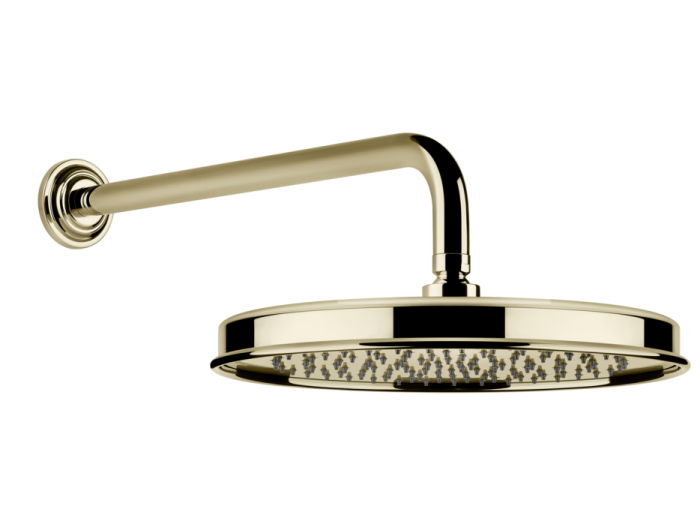 На изображении товар Верхний душ Gessi Venti20, настенный, Ø300 мм, цвет Brass PVD от официального представителя в Москве