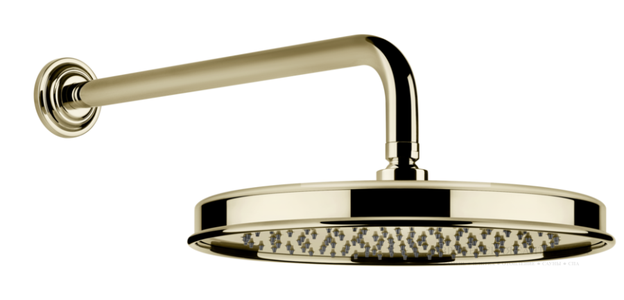 Верхний душ Gessi Venti20, настенный, Ø300 мм, цвет Brass PVD