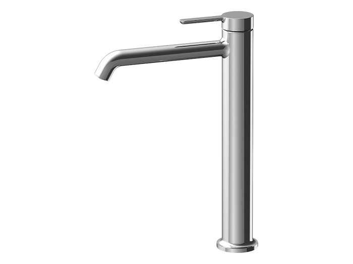 На изображении товар Cмеситель для раковины Fima Carlo Frattini Snap, высокий H 28,9 см, донный клапан click-clack, цвет хром от официального представителя в Москве