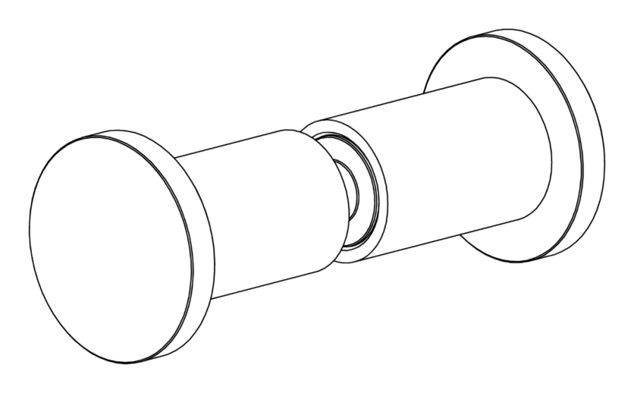 Ручка CeaDesign Stem, Ø35 мм, для стеклянной душевой кабины, двухсторонняя, сталь, цвет сатинированная нержавеющая сталь