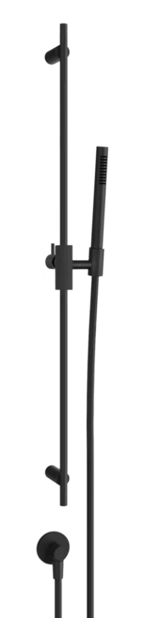 Штанга Gessi Ingranaggio, с душевой лейкой, шлангом и шланговым подсоединением, цвет Matte Black