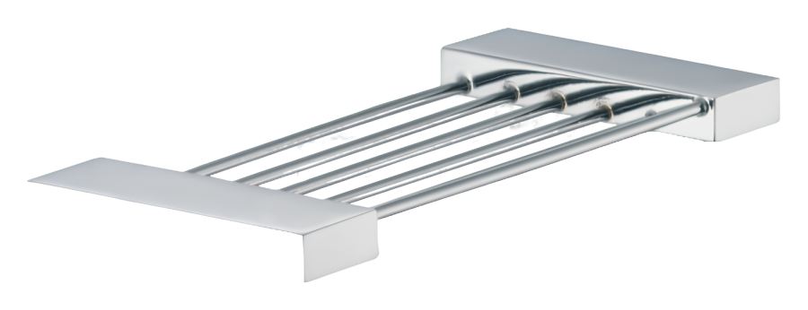 Мыльница Carlo Frattini Quadra, в душевую кабину, цвет чёрный хром