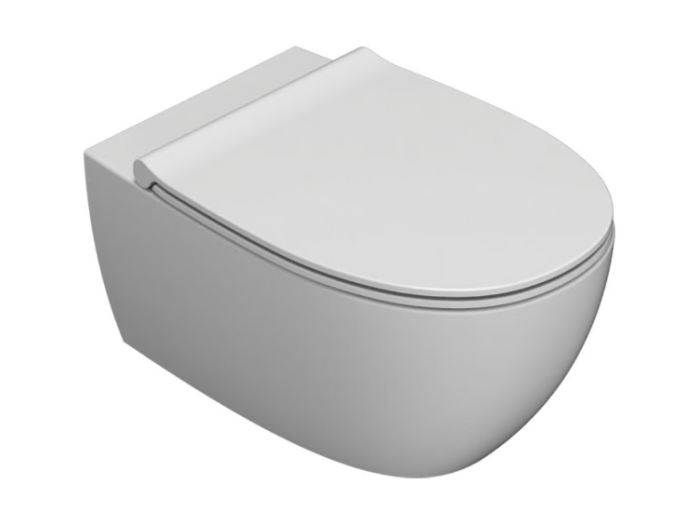 На изображении товар Унитаз подвесной Globo 4ALL, безободковый, в комплекте с крепежами, цвет белый от официального представителя в Москве