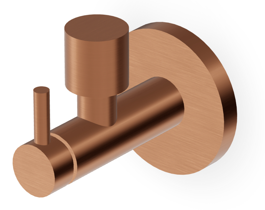 Запорный вентиль Zucchetti Miscellaneous, угловой, 1/2 дюйма на входе, с фильтром, комплект из 2-х шт, цвет Brushed Copper PVD