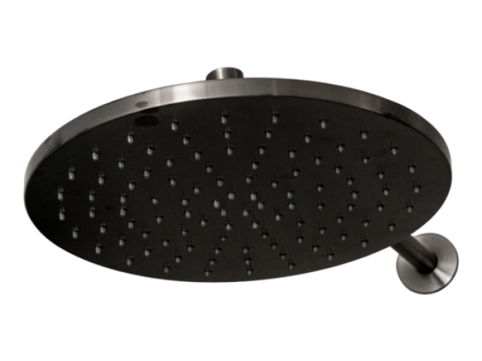 На изображении товар Верхний душ CeaDesign Free Ideas, регулируемая насадка для верхнего душа, Ø 300 мм, прозрачные силиконовые форсунки, сталь, цвет сатинированная бронза от официального представителя в Москве