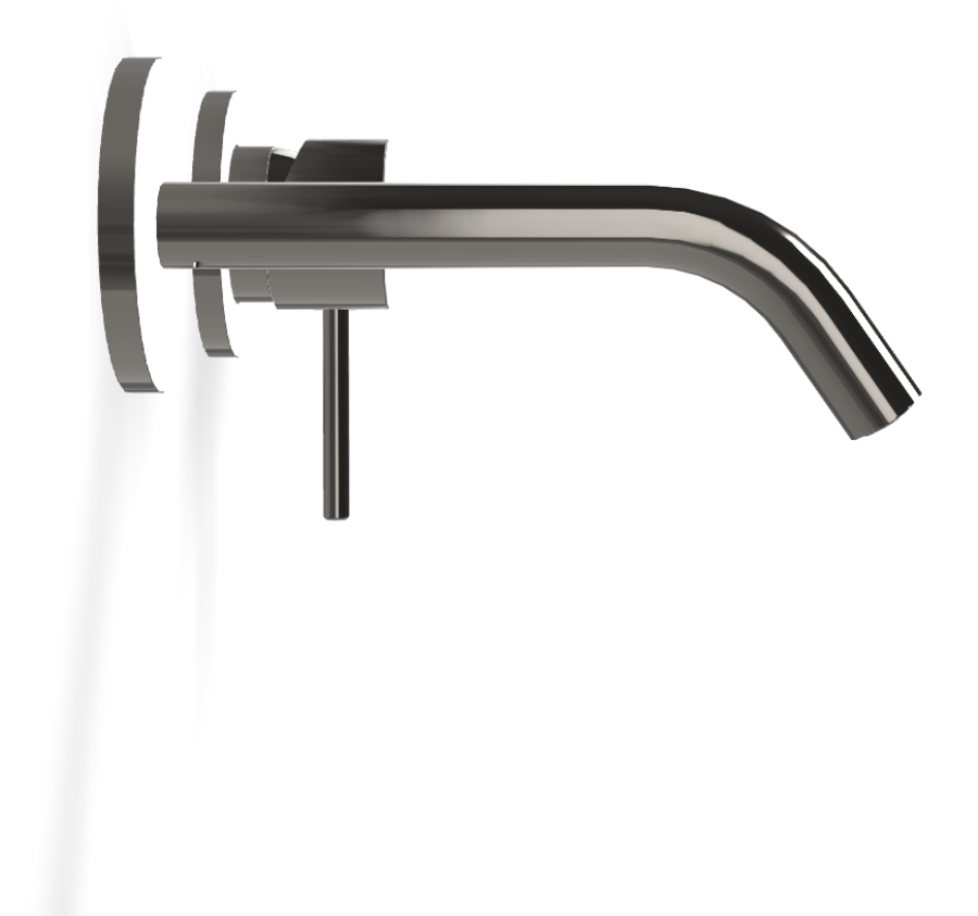 Смеситель для раковины Carlo Frattini Spillo Up, встраиваемый, с донным клапаном Click-Clack, внешние части, цвет чёрный хром - изображение 2