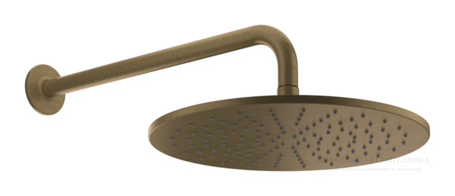 Верхний душ Gessi Inciso Ø300 мм, настенный, цвет Antique Brass