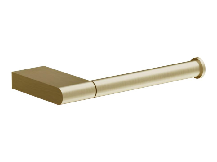 На изображении товар Бумагодержатель Gessi Origini Accessories, настенный, цвет Brushed Brass PVD от официального представителя в Москве