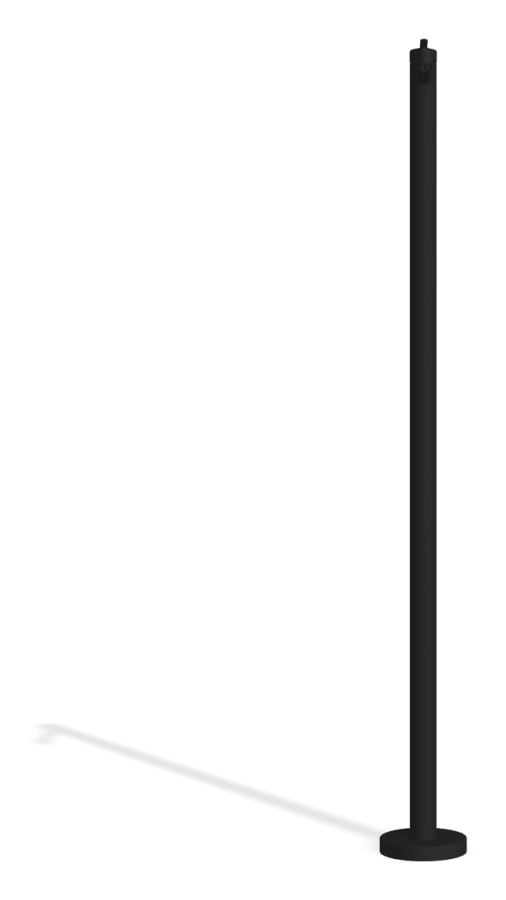 Смеситель для раковины Carlo Frattini Snap, напольный, однорычажный, с аэратором, глубина 195 мм, внешняя часть, цвет чёрный матовый - изображение 1