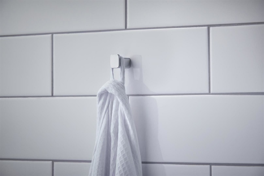 Крючок Hansgrohe AddStoris Q, одинарный, настенный, скрытое крепление, цвет хром - изображение 2