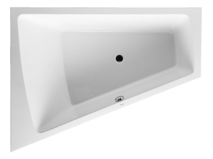 На изображении товар Ванна Duravit Paiova, встраиваемая, 1800x1400 мм, наклон для спины слева, цвет белый от официального представителя в Москве