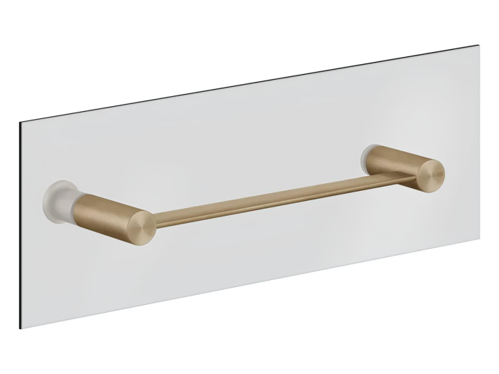 На изображении товар Полотенцедержатель Gessi316, 300 мм, для крепления на стекло, цвет Warm Bronze Brushed PVD от официального представителя в Москве