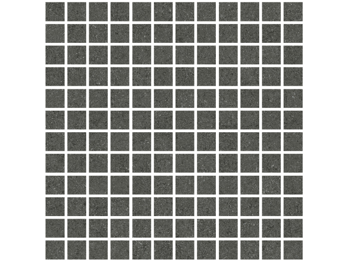 На изображении товар Living Ceramics Керамогранит Cuit Charcoal Mosaic 25 Soft textured 29,8x29,8 от официального представителя в Москве