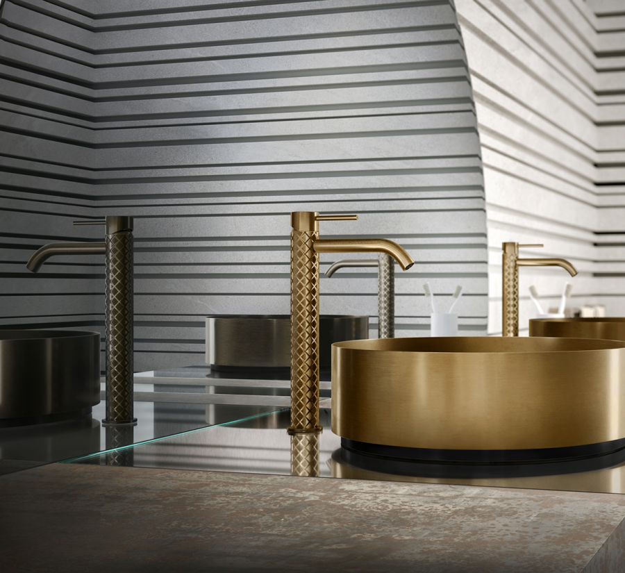 Смеситель для раковины Gessi316, высокий, с длинным изливом, без донного клапана, цвет Black Metal Brushed PVD - изображение 2