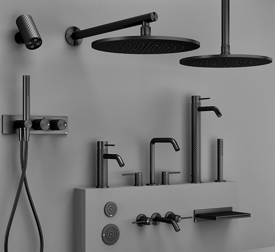 Смеситель для раковины Gessi316, высокий, с длинным изливом, без донного клапана, цвет Black Metal Brushed PVD - изображение 1