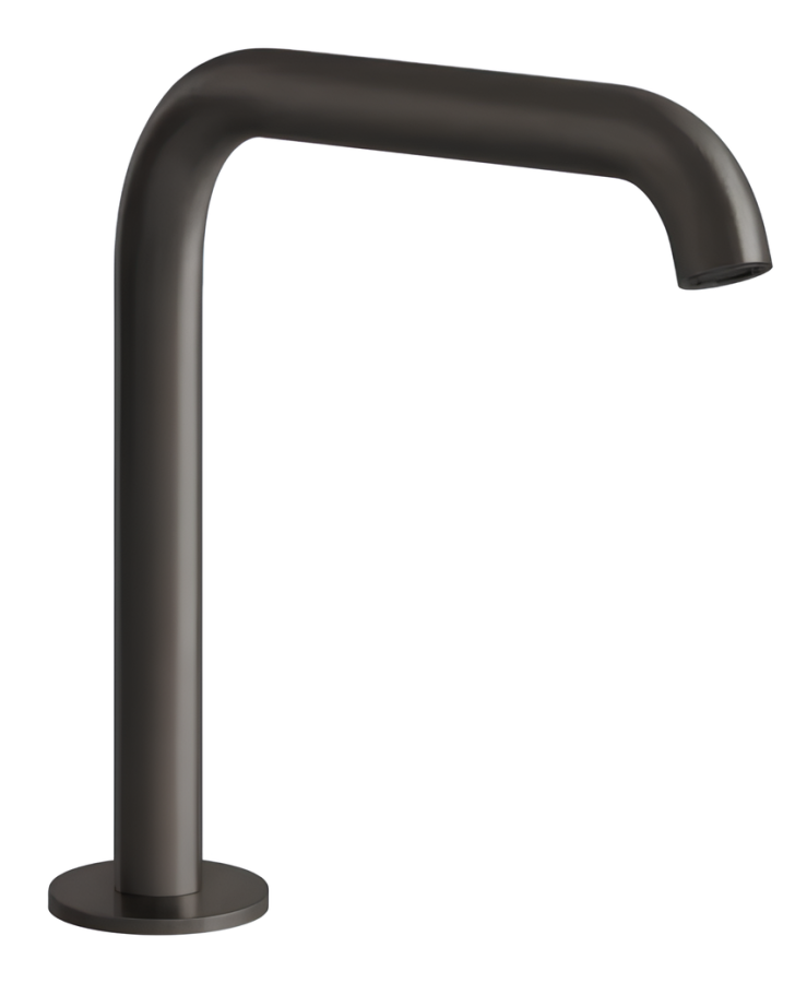 Излив Gessi316, на горизонтальную поверхность, высота 162 мм, цвет Black Metal Brushed PVD