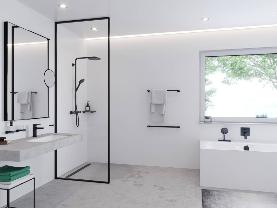 Полотенцедержатель Hansgrohe AddStoris, настенный, l-648 мм, цвет чёрный матовый - изображение 1