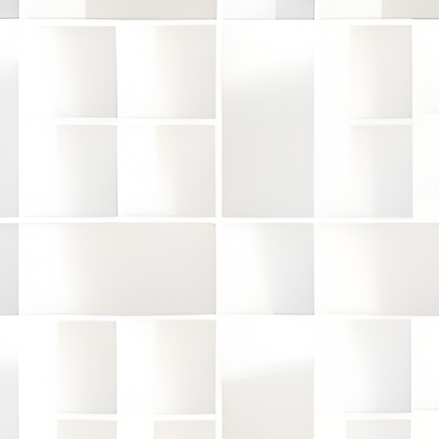 Micro. Керамогранит Microtiles Plaid Glaze White 30,1x30,1