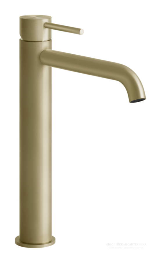 Смеситель для раковины высокий Gessi Flessa , цвет Brass Brushed PVD