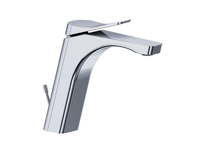 На изображении товар Смеситель Joerger Eleven, для раковины, однорычажный, на 1 отверстие, аэратор, донный клапан, цвет матовая латунь от официального представителя в Москве