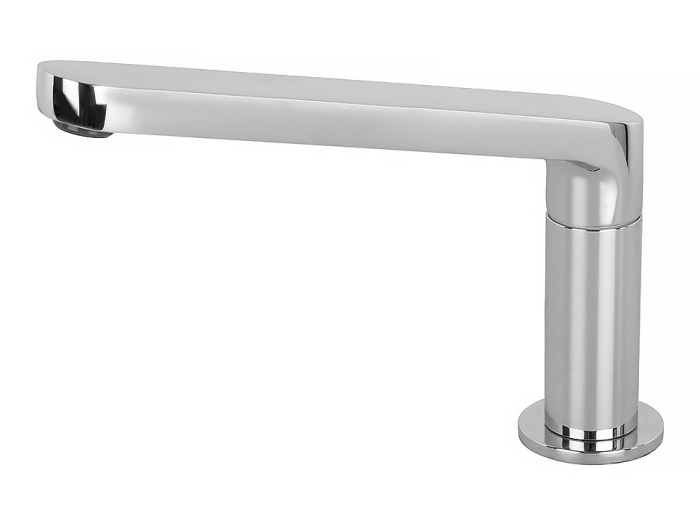 На изображении товар Излив Carlo Frattini Nomos Go 188x166h мм, монтаж на борт ванны, цвет хром от официального представителя в Москве