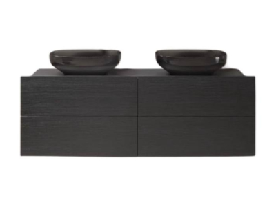 На изображении товар База под раковину Antonio Lupi Nemesis, 144 x 49 x 50 см, цвет Rovere Fume от официального представителя в Москве