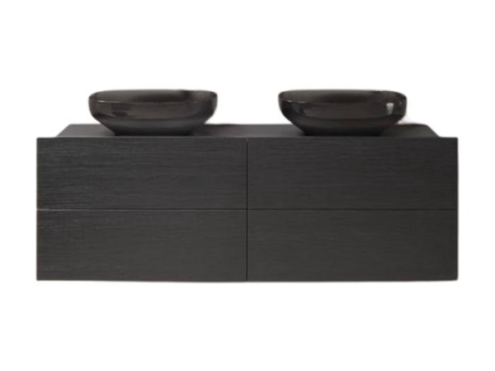На изображении товар База под раковину Antonio Lupi Nemesis, 144 x 49 x 50 см, цвет Rovere Fume от официального представителя в Москве